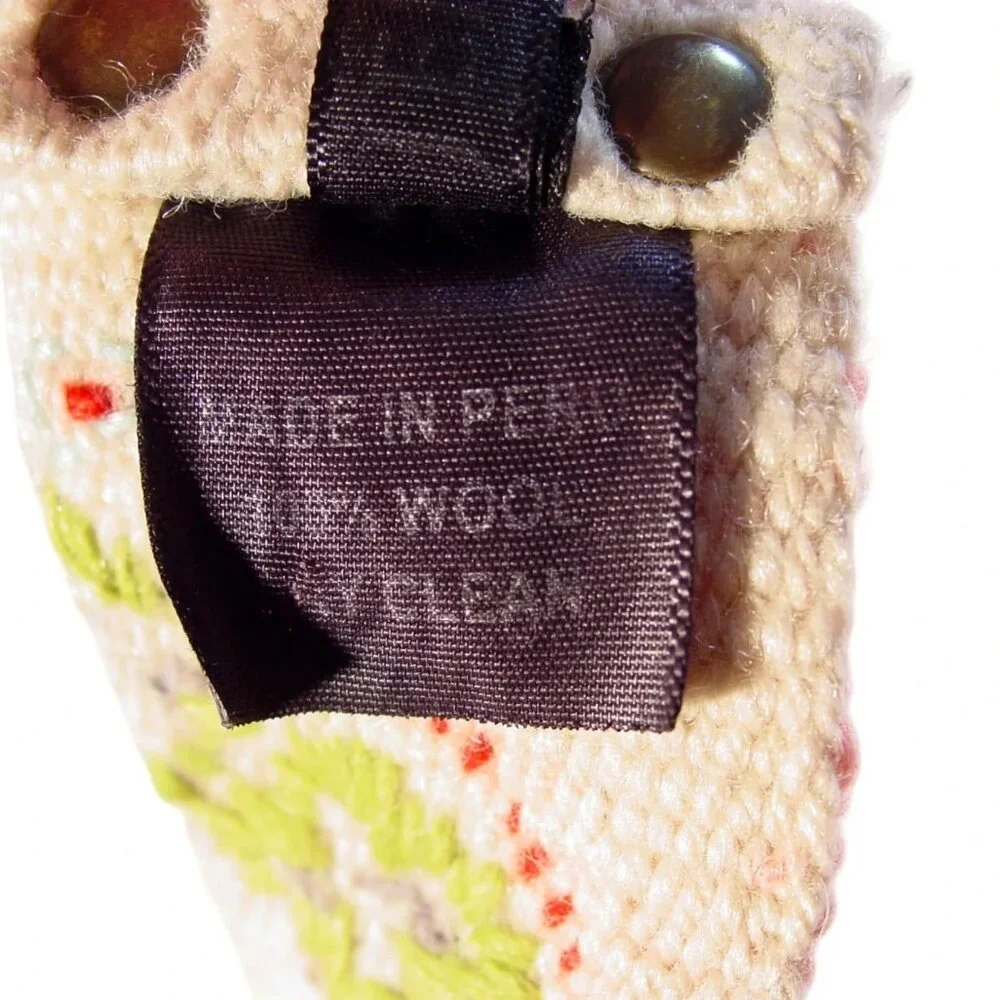 JENNY KRAUSS $69 Embroidered Wool Belt Women's S - Made in PERU - Picture 4 of 6